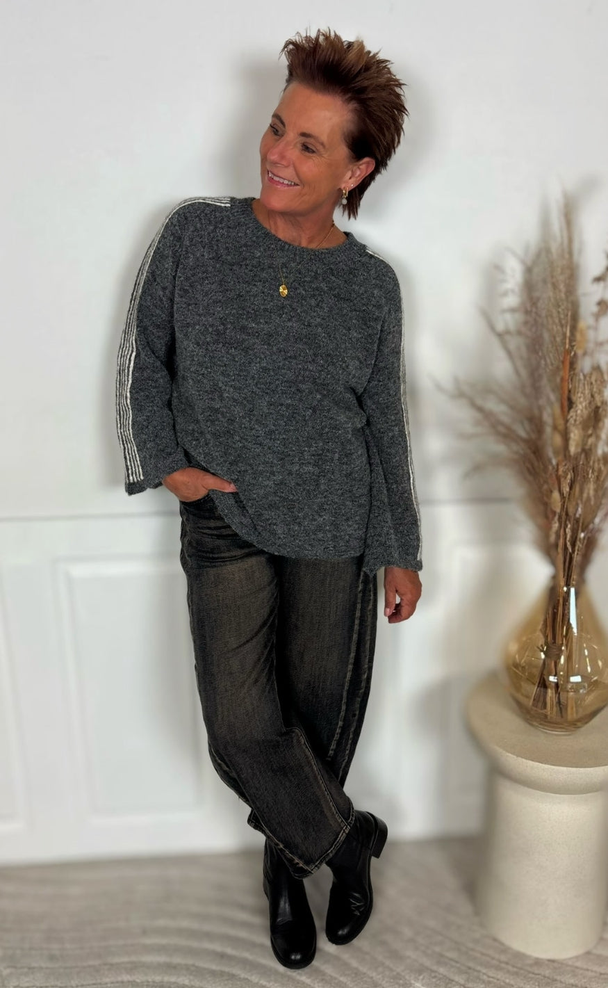 Marta Du Chateau Genser - Velora - Grigio004/Beige001